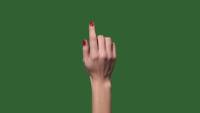 Green screen. Chromakey. Touch screen woman finger gestures - Powered by Shutterstock - Get 15% off with code: PIKWIZARD15
