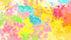 abstract animated twinkling stained background seamless loop video - watercolor splotch effect - pastel rainbow full color spectrum - magenta, pink, red, orange, yellow, green, blue, violet, purple
