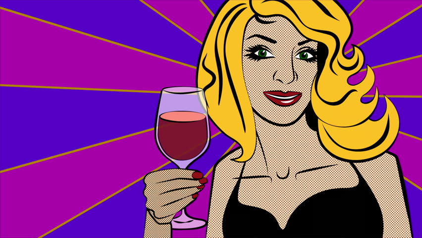 Featured image of post Woman Drinking Wine Cartoon Cartoon woman celebrating the new year