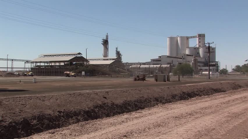 Sugar refinery near Brawley in California USA.