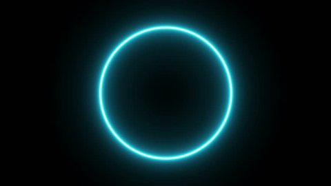 Neon circle with black and white alpha transparent. 
Abstract Neon Glowing Circle Alpha Background.