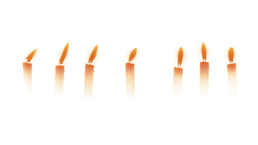 Candles On a White Background Stock Footage Video (100% Royalty-free