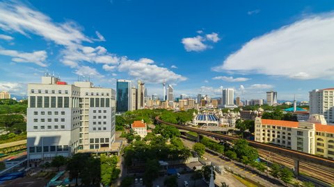 Aerial View Kuala Lumpur City Skyline Stock Footage Video (100% Royalty 