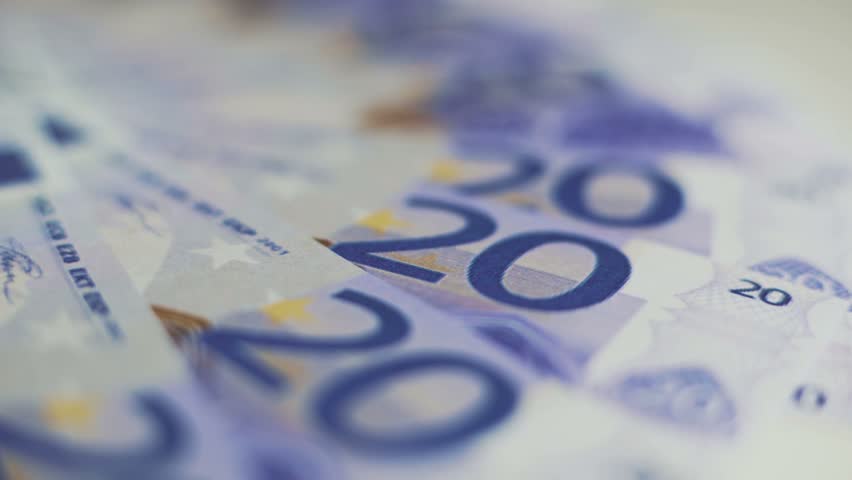 Twenty euro bills Royalty-Free Stock Footage #1025872796