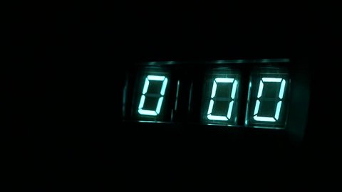 Digital Clock Random Time Count Hours Stock Footage Video (100% Royalty ...