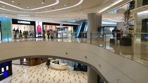 Chengdu, Sichuan / China - March 12 2019: Consumers in Chengdu IFS Shopping Center. IFS has all the luxury brands. China has become the largest luxury consumption country in the world amid trade war.