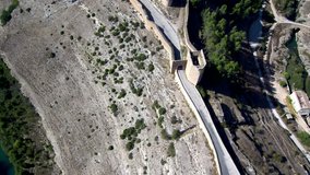 Drone in Alarcon. Cuenca. Spain. 4k Video