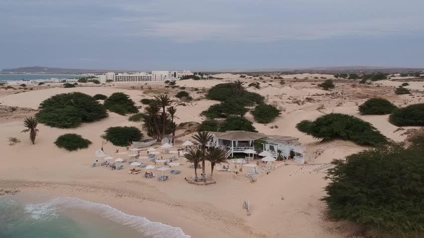 Cabo Verde island Boa Vista Africa Sal Rei drone