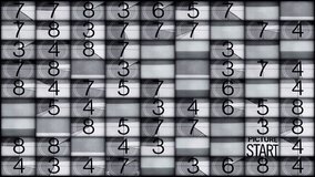number sequence pattern made from film leader universal countdown numbers