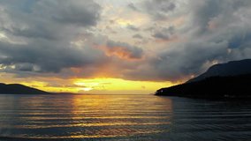 A colorful, late autumn sunset video from Akyaka coastline (Gulf of Gokova, the Aegean Sea) shot with a drone hovering over the sea.

