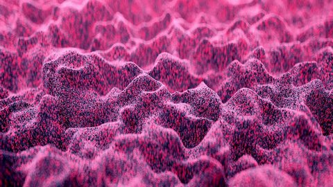 4K Abstract Topographic Waveform. 3D CGI Animation. Seamless Loop.