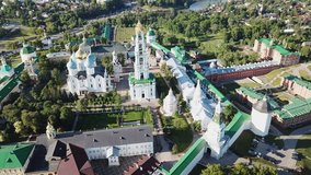 Panoramic aerial view of  Trinity-Sergius Lavra  in Sergiev Posad