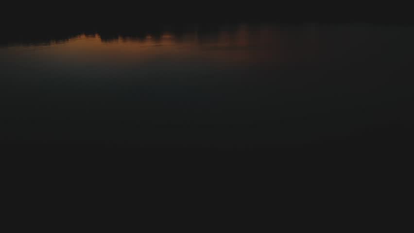 Orange Colored Sunset Over Lake