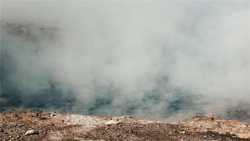 Hot Water and Steam from Geyser, El Tatio, Atacama Desert, Chile