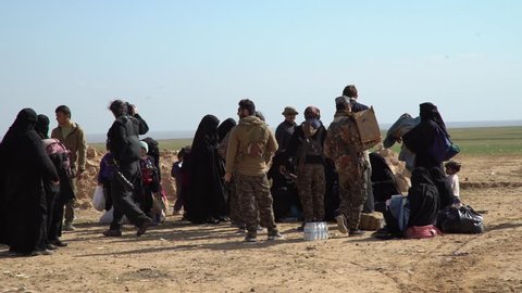 Syria - March 12, 2019: Burma Rangers protect families fleeing ISIS 1
