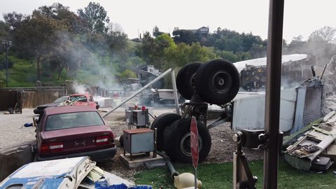 Crashed AirPlane at Universal Studios Hollywood / Los Angeles, California 03.01.2019