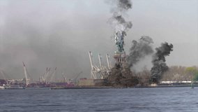 Statue of Liberty Destroyed Under Attack
Powerful Video Compositing simulates Real footage with visual effect elements of Liberty Island and Statue of Liberty Under attack

