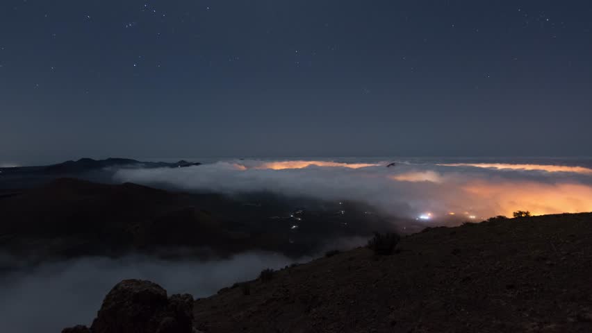 Sea of clouds Tamia y Orion Lanzarote 4K Time Lapse