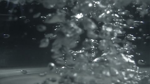 Close-up view of Boiled Water in Slow Motion