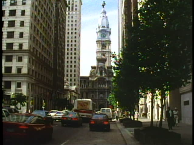 PHILADELPHIA, PENNSYLVANIA, 1994, City Hall on Broad Street, William Penn statue