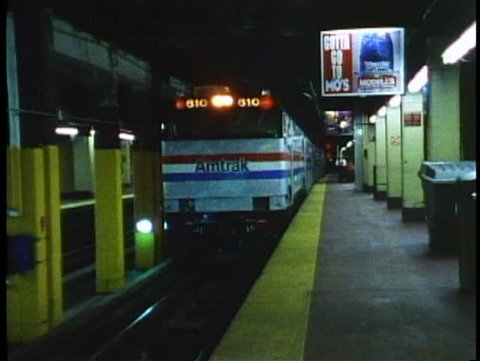 NEW YORK CITY, 1994, Amtrak's Broadway Limited pulls out of Pennsylvania Station
