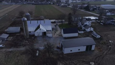 Amish Family Wedding as Seen by a Drone