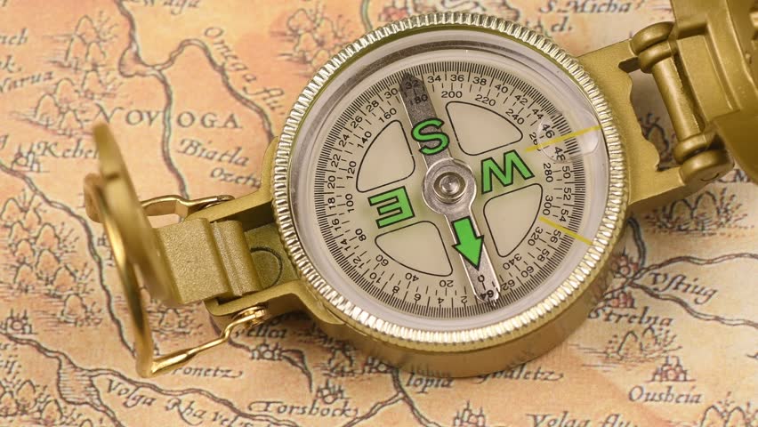 beautiful macro detail of traditonal compass