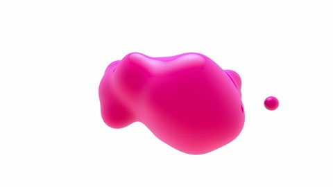 Abstract morphing fluid blob composition background. colourful liquid shape 3D Rendering.