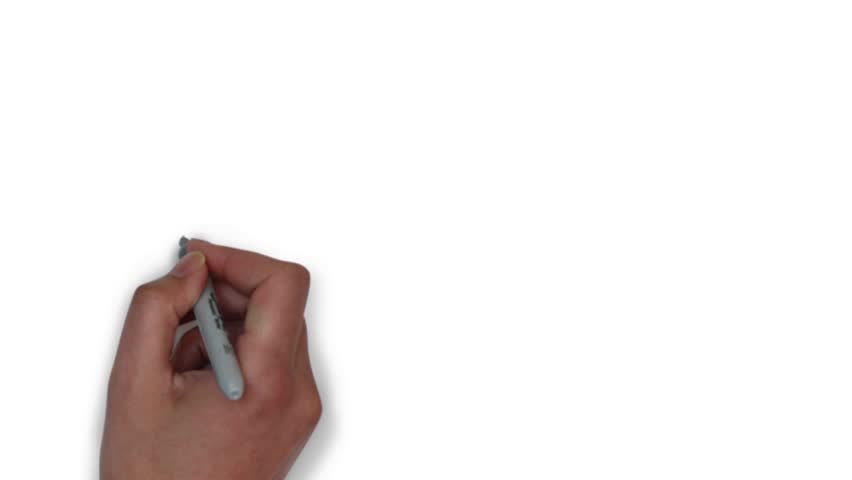 Hand draws a sign of infinity, in which the signs of the day and night