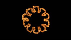 Fire flower looped background. Rendered with alpha channel. Easy to use, just place the clip over your footage. Ideal for visual effects & motion graphics.