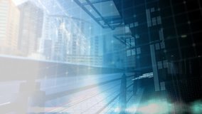 Digital composite of futuristic screen projecting rotating globe and binary code moving on the foreground against boat sailing through city. - Powered by Shutterstock - Get 15% off with code: PIKWIZARD15