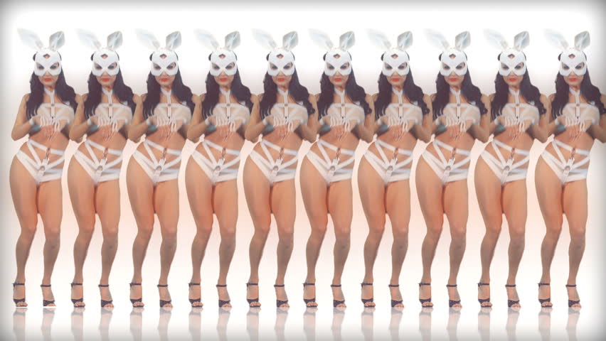 amazing go girl jumping bunny rabbit: стоковое видео (без лицензионных плат...