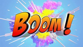 Pop art retro comic exposion style animation of cartoon sign - Powered by Shutterstock - Get 15% off with code: PIKWIZARD15