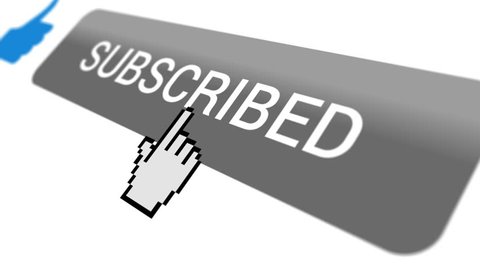 Isolated Hand Pressing Subscribe Button On Stock Footage Video (100% ...