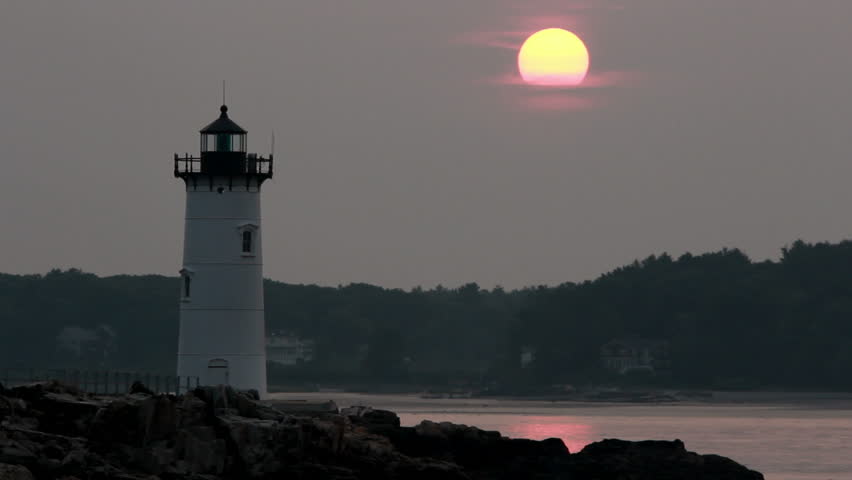 Portsmouth New Hampshire lighthouse sunrise