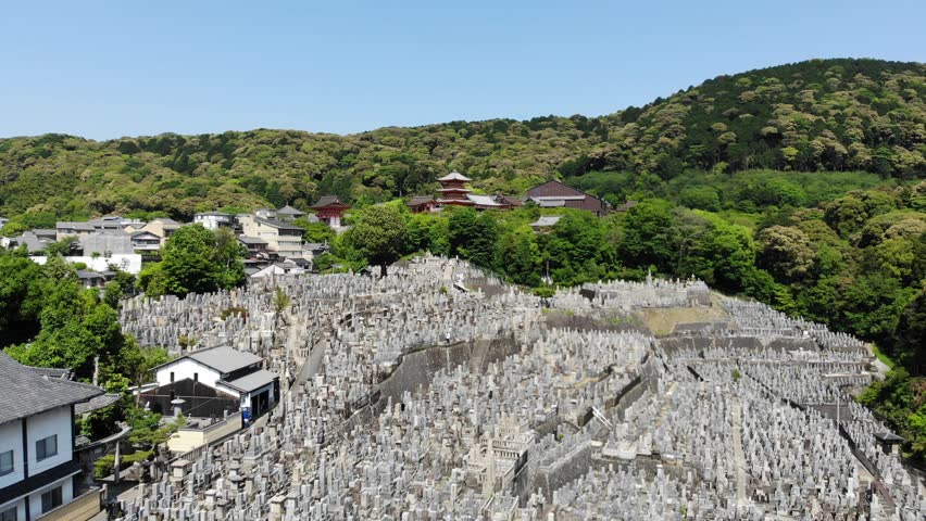 Aerial view of Nishi Otani cemetery