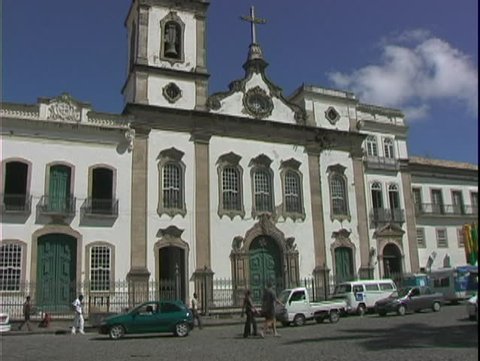 SALVADOR DE BAHIA, BRAZIL, 2004, Portuguese architecture, white baroque church