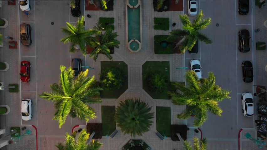 Aerial Florida Boca Raton Mizner Park lifestyle center