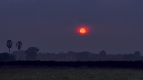 Video time lapse sunrise. 