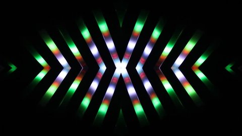 Abstract dynamic and colorific lights on dark background