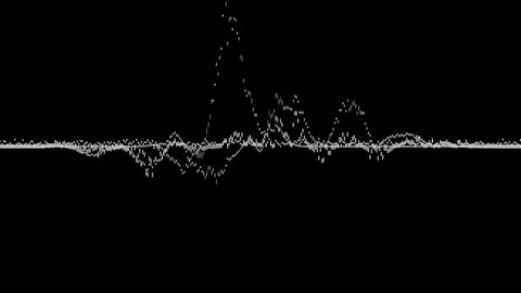 visualization of voice record, artificial intelligence, waveform equalizer and visualization of audio wave