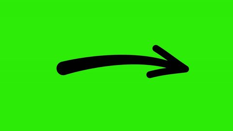 Arrows, direct symbol set on green screen