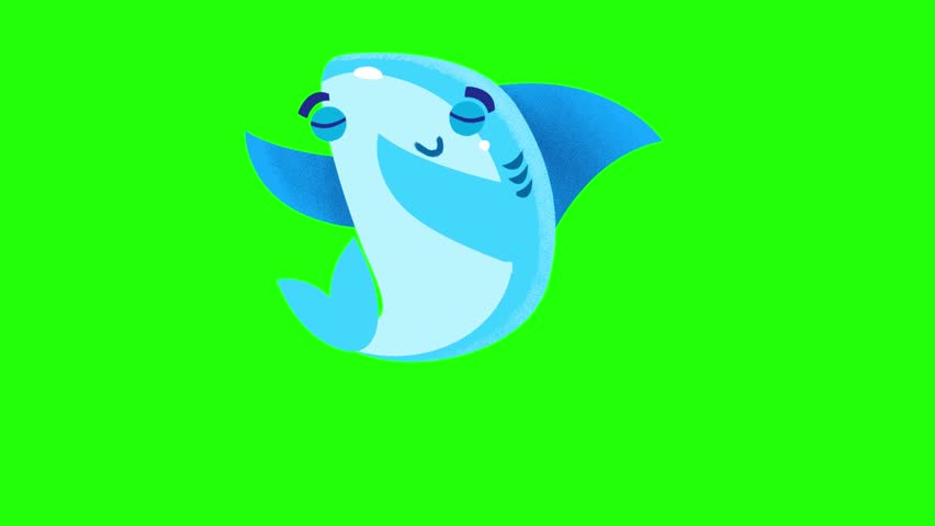 Cute Baby Shark dancing and painting character animation. Funny cartoon Royalty-Free Stock Footage #1026207320