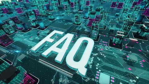 FAQ with digital technology concept
