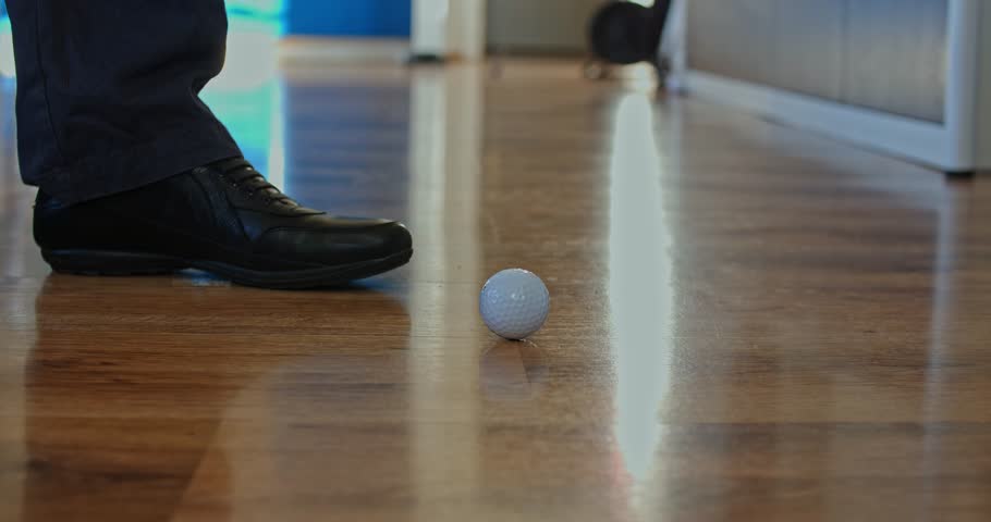 Mini golf at home close-up