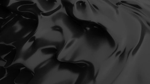 Abstract black liquid. Black wave background. Plastic background. Black luxury texture. Oil, petroleum, rock-oil. Silk, satin