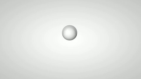 3D animation of many white balls that crumble and disappear.