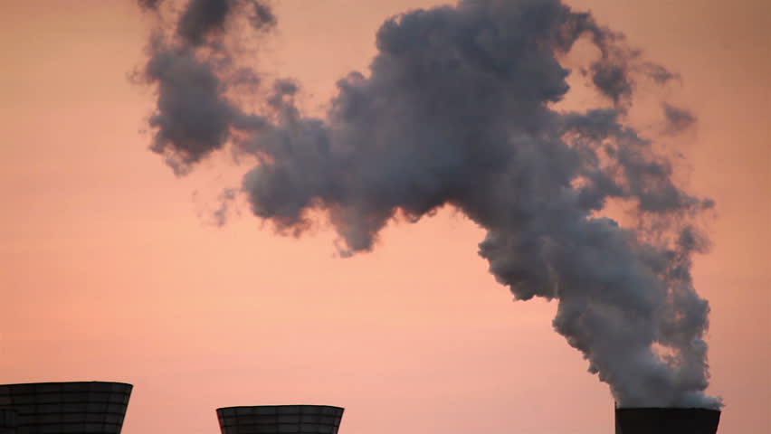 Conceptual Footage Smoke Disappearing Into Factory's Stock Footage 