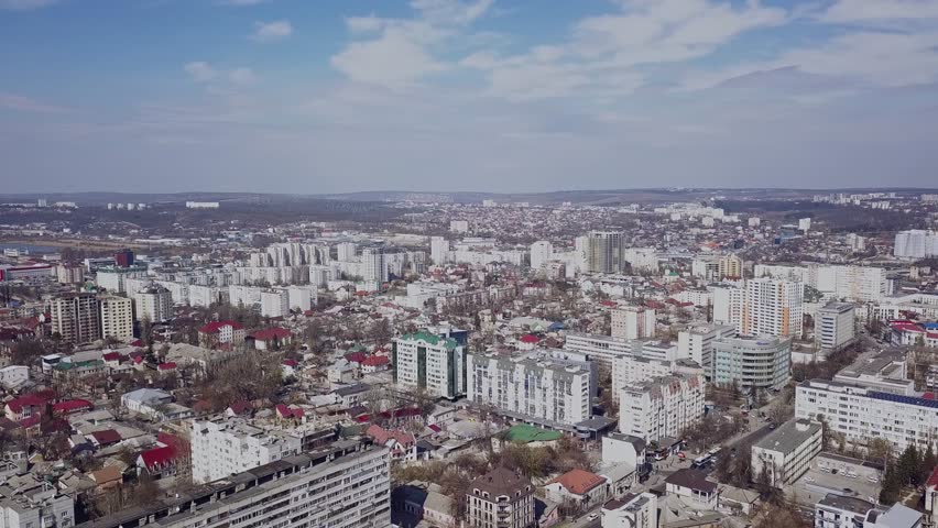 Panorama of the city. aerial
