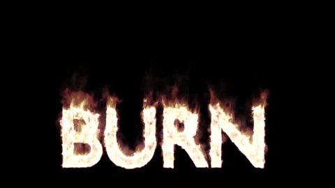 Animated Burning Engulf Flames All Caps Stock Footage Video (100% ...